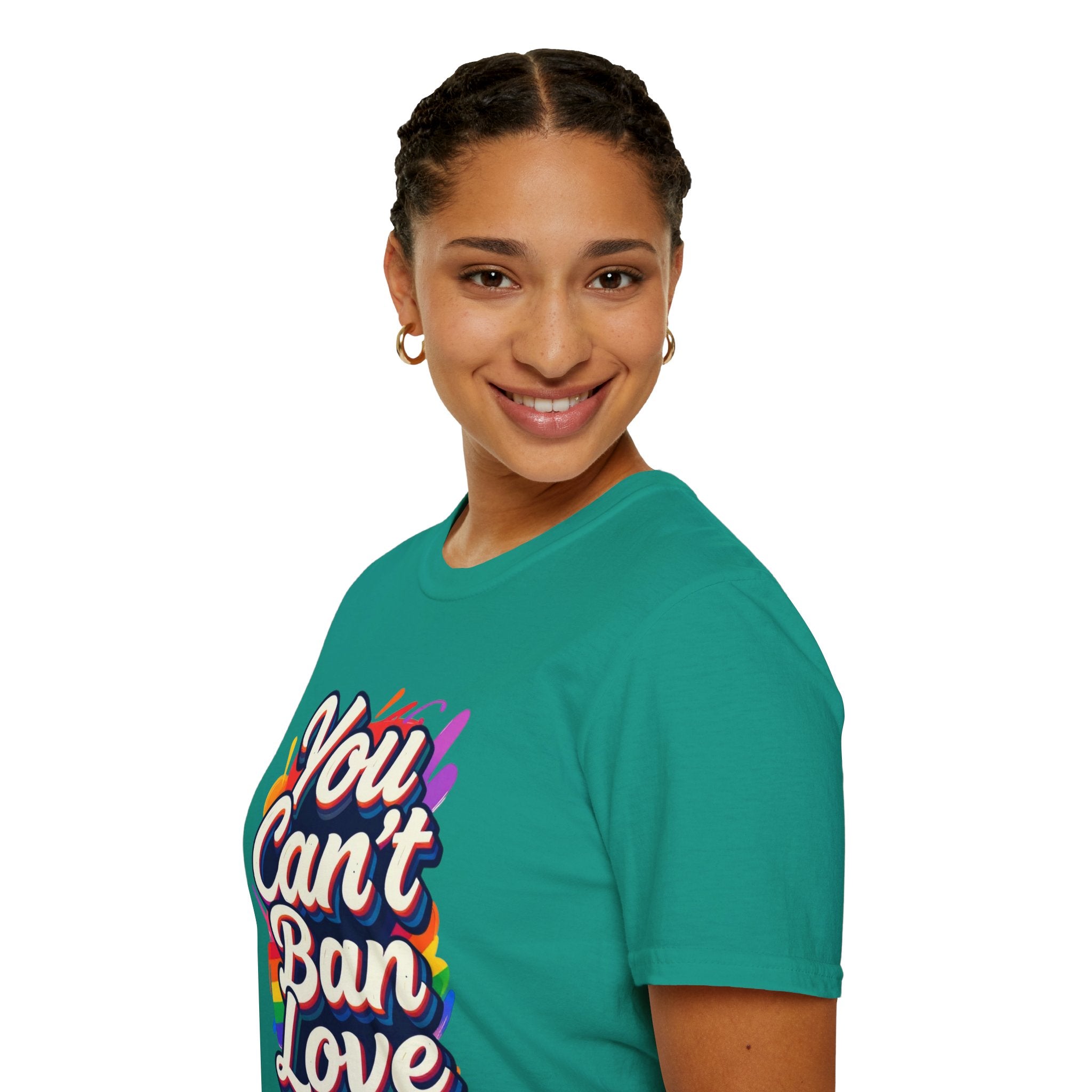 You Can't Ban Love T‑Shirt — Rainbow LGBTQ+ Pride Graphic Tee