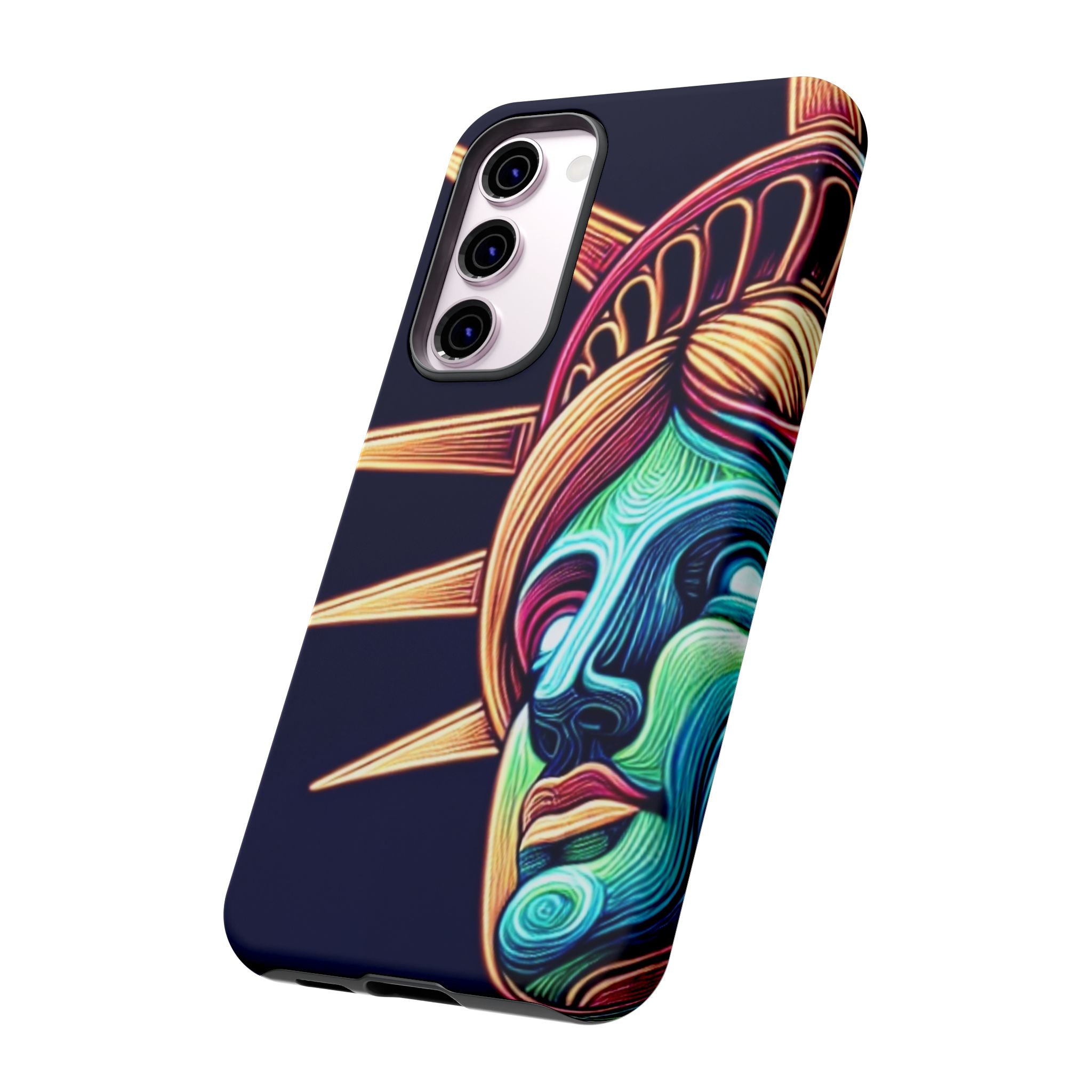 Statue of Liberty Neon Glowing Art Tough Case for Android & iPhone