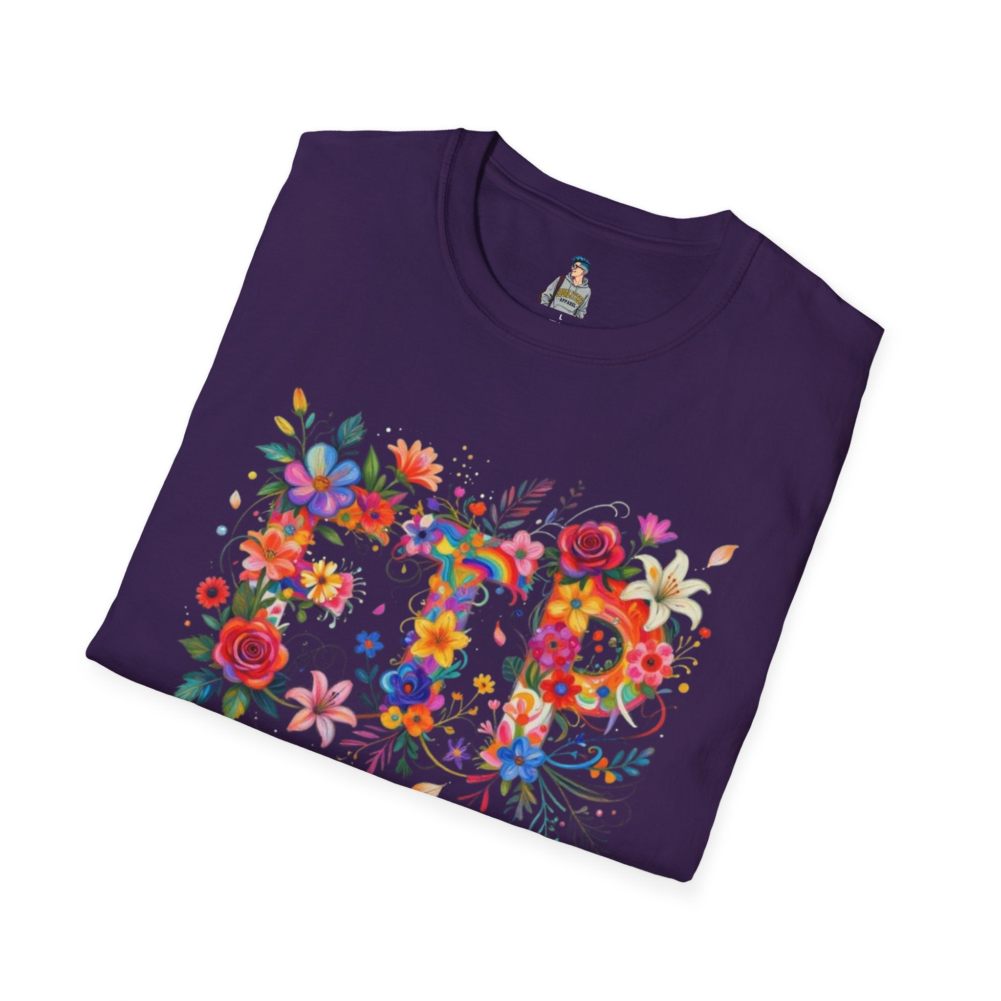 Floral 'FTP' Graphic T-Shirt