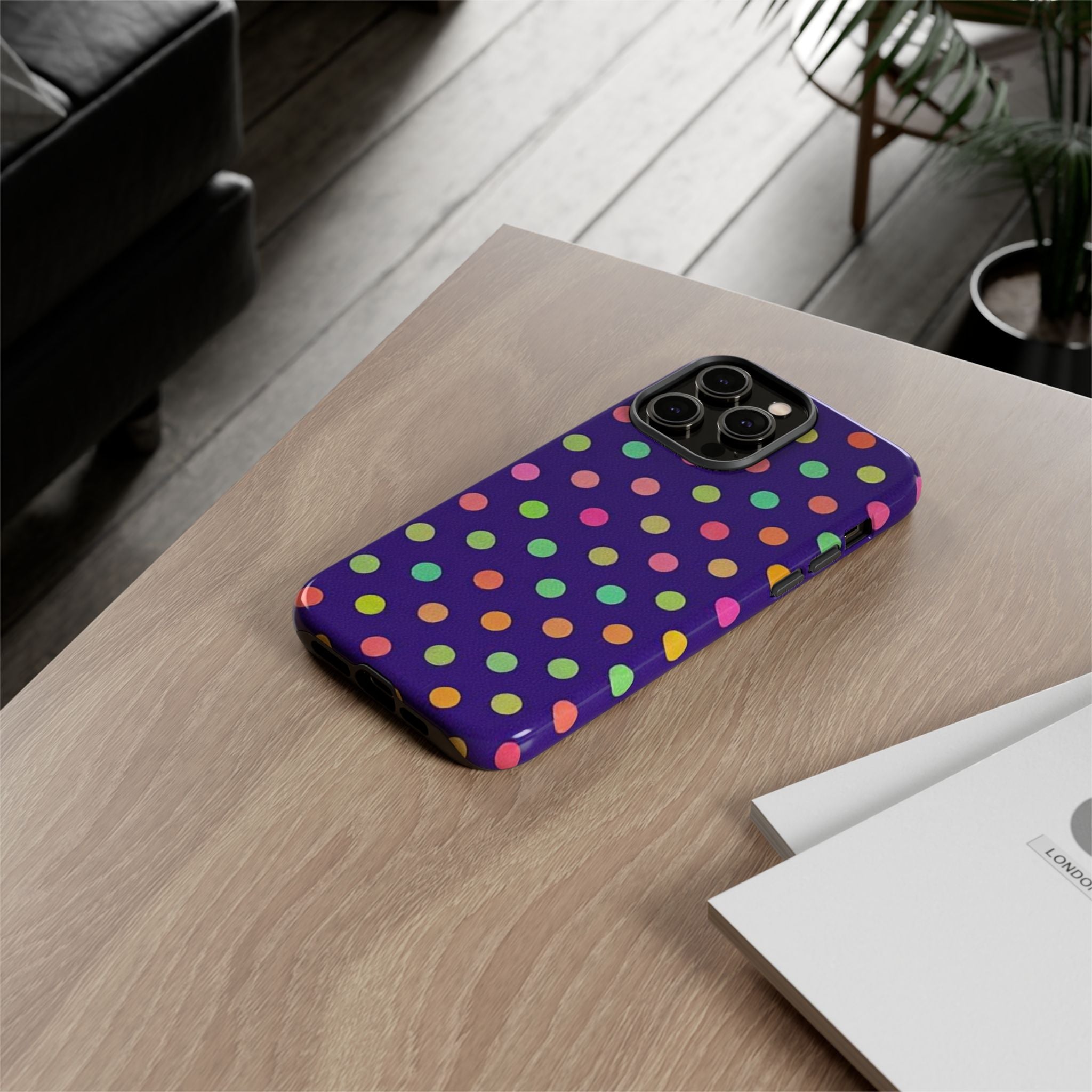 Colorful Polka Dot Tough Phone Case for iPhone