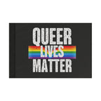 Queer Lives matter Flag - Aesthetic LGBTQ+ Banner for Celebration & Home Decor