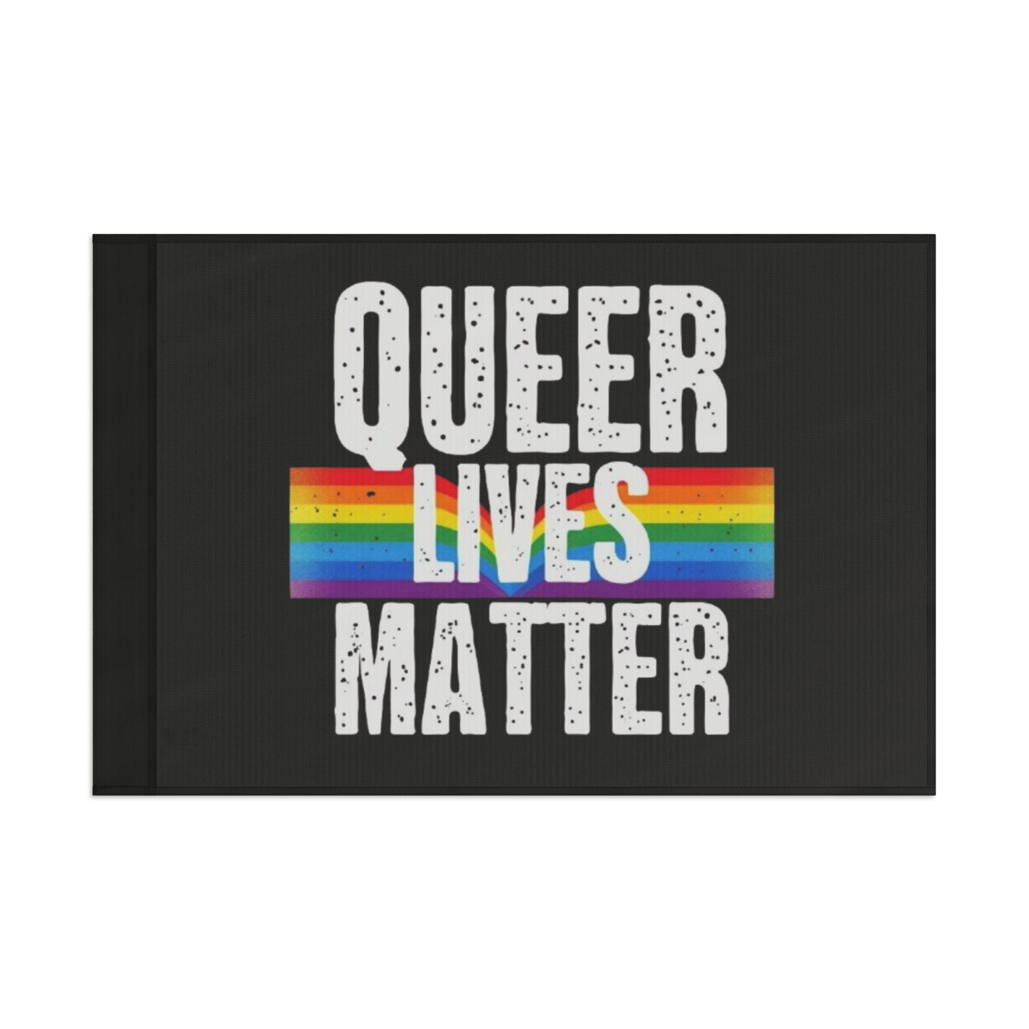 Queer Lives matter Flag - Aesthetic LGBTQ+ Banner for Celebration & Home Decor