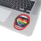 Colorful Rainbow Heart Tongue-Cut Stickers - Fun and Vibrant LGBTQ+ Pride Decals
