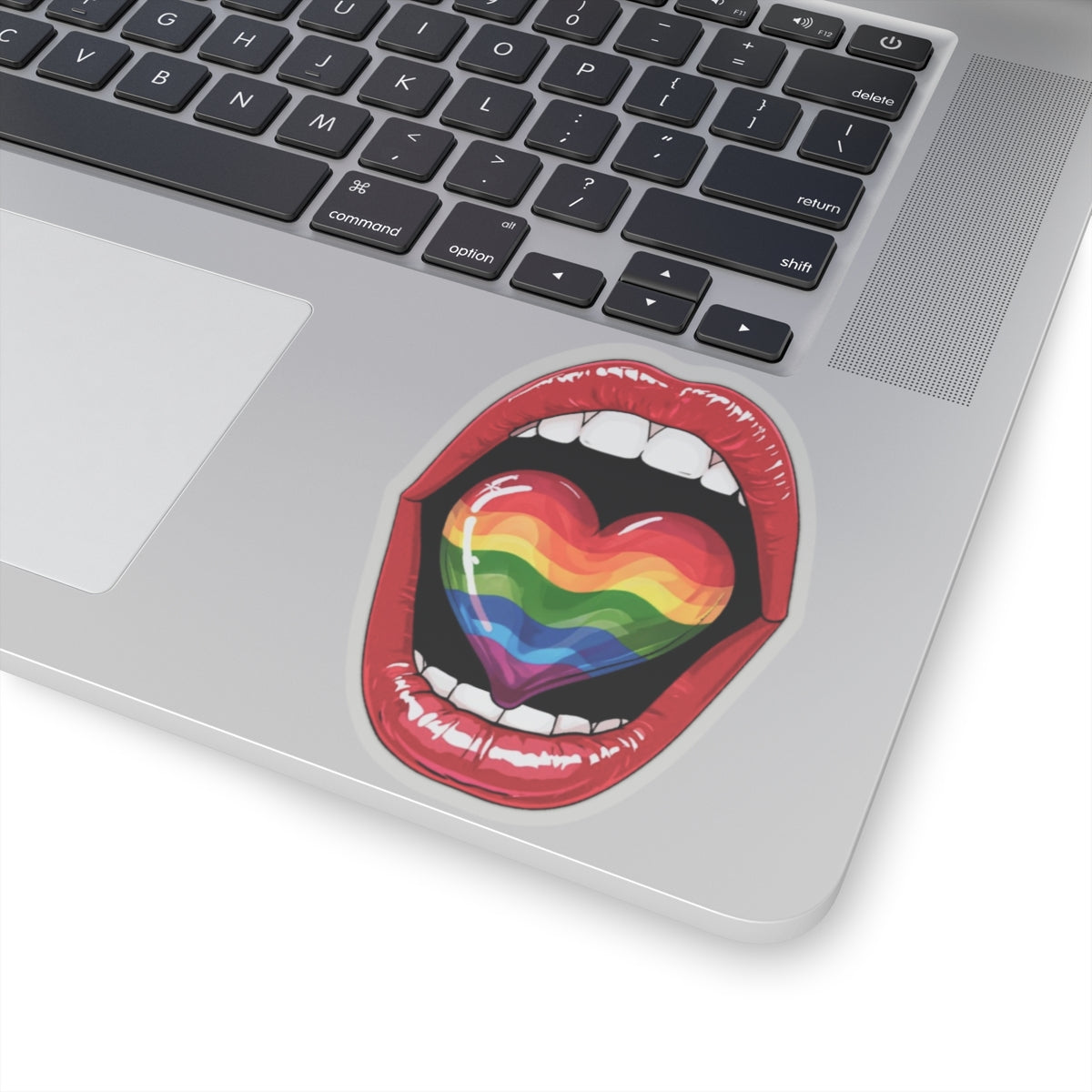 Colorful Rainbow Heart Tongue-Cut Stickers - Fun and Vibrant LGBTQ+ Pride Decals