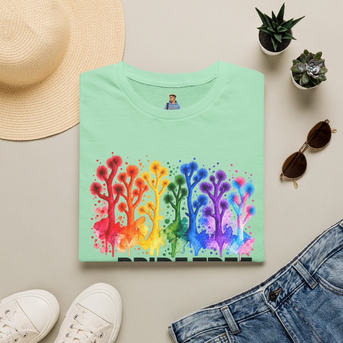 Pride Tree Las Vegas T-Shirt - Black Text