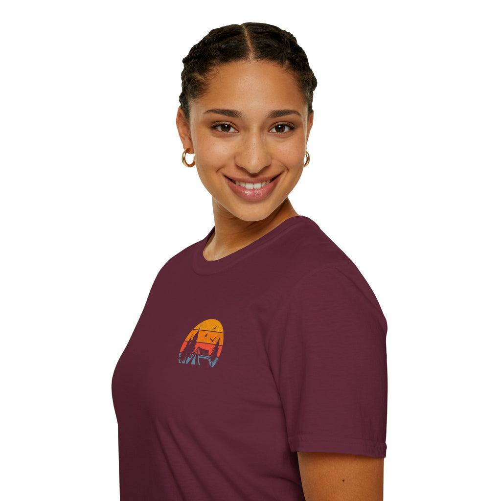 Unisex Softstyle T-Shirt - 'I'd Rather Be Camping' Adventure Tee