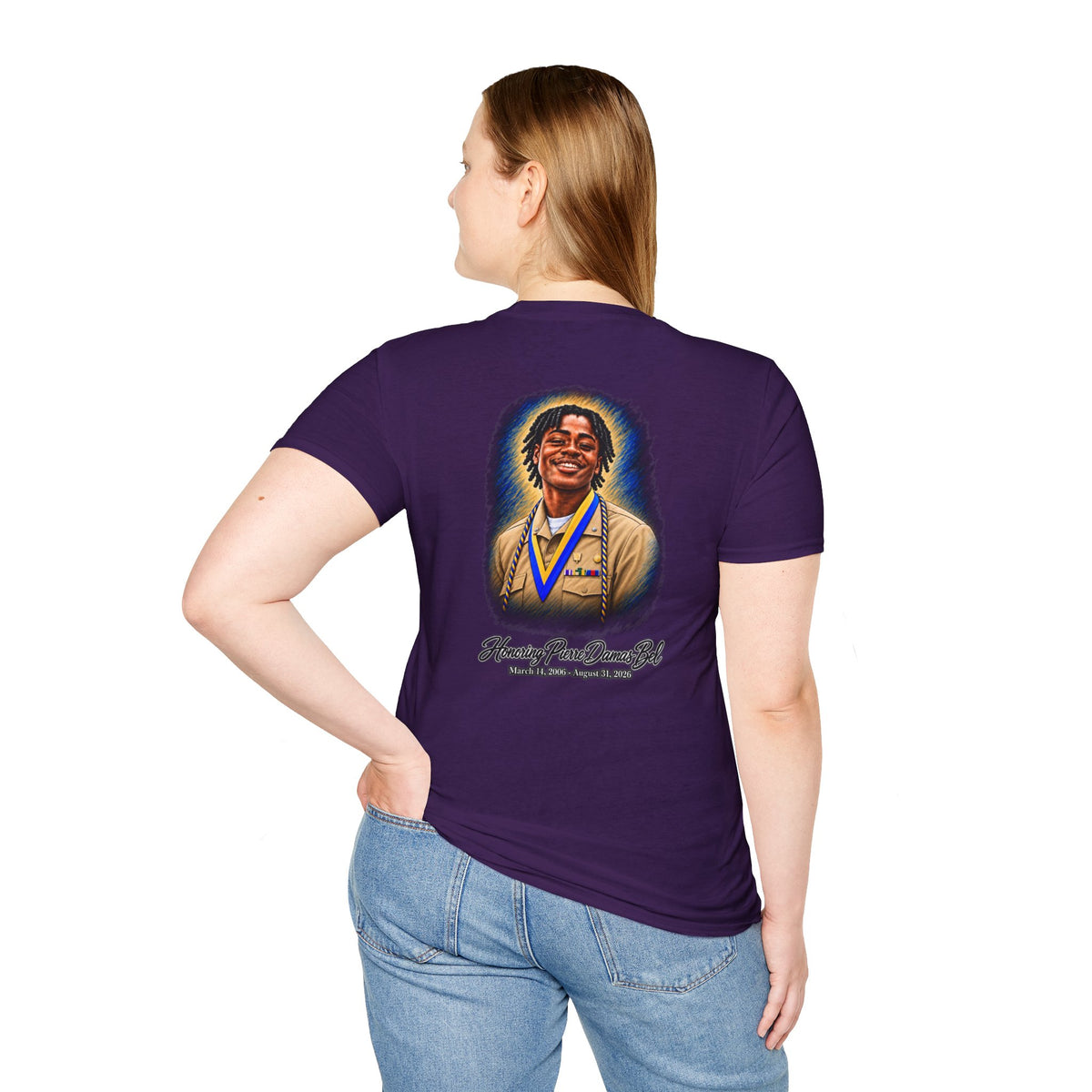 Portrait Front and Back - In Memory of Pierre Damas Bel T-Shirt