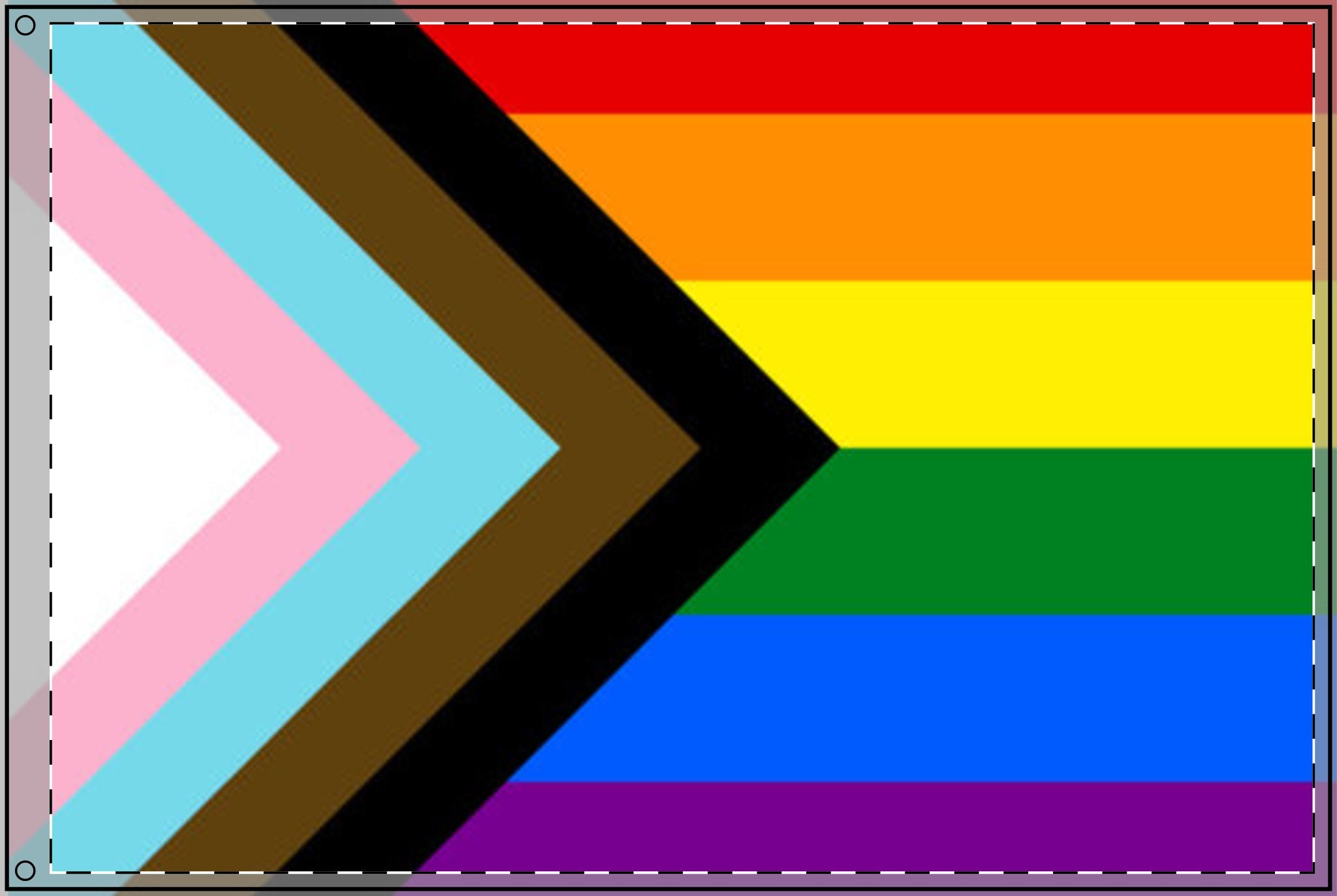 Inclusive Rainbow Pride Double Sided Flag - Celebrate Inclusivity and Diversity