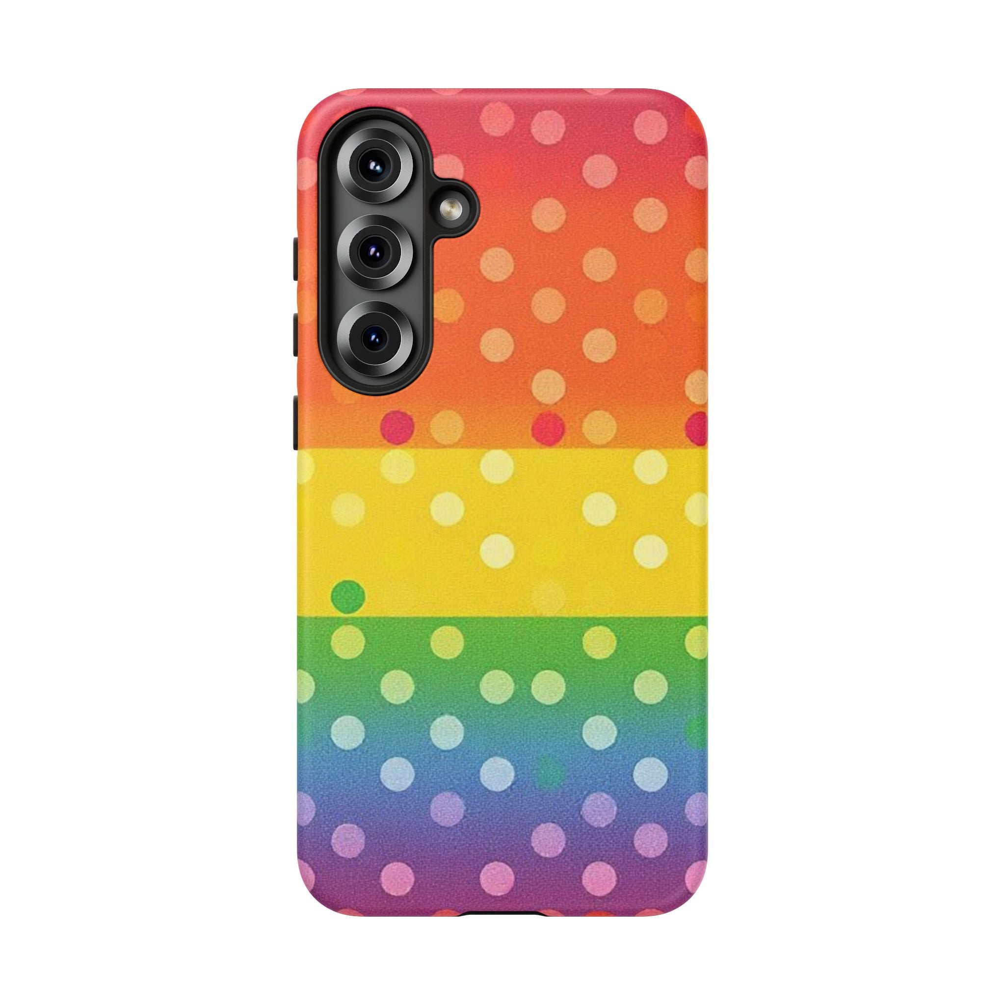 Rainbow Polka-Dot Tough Case for Android