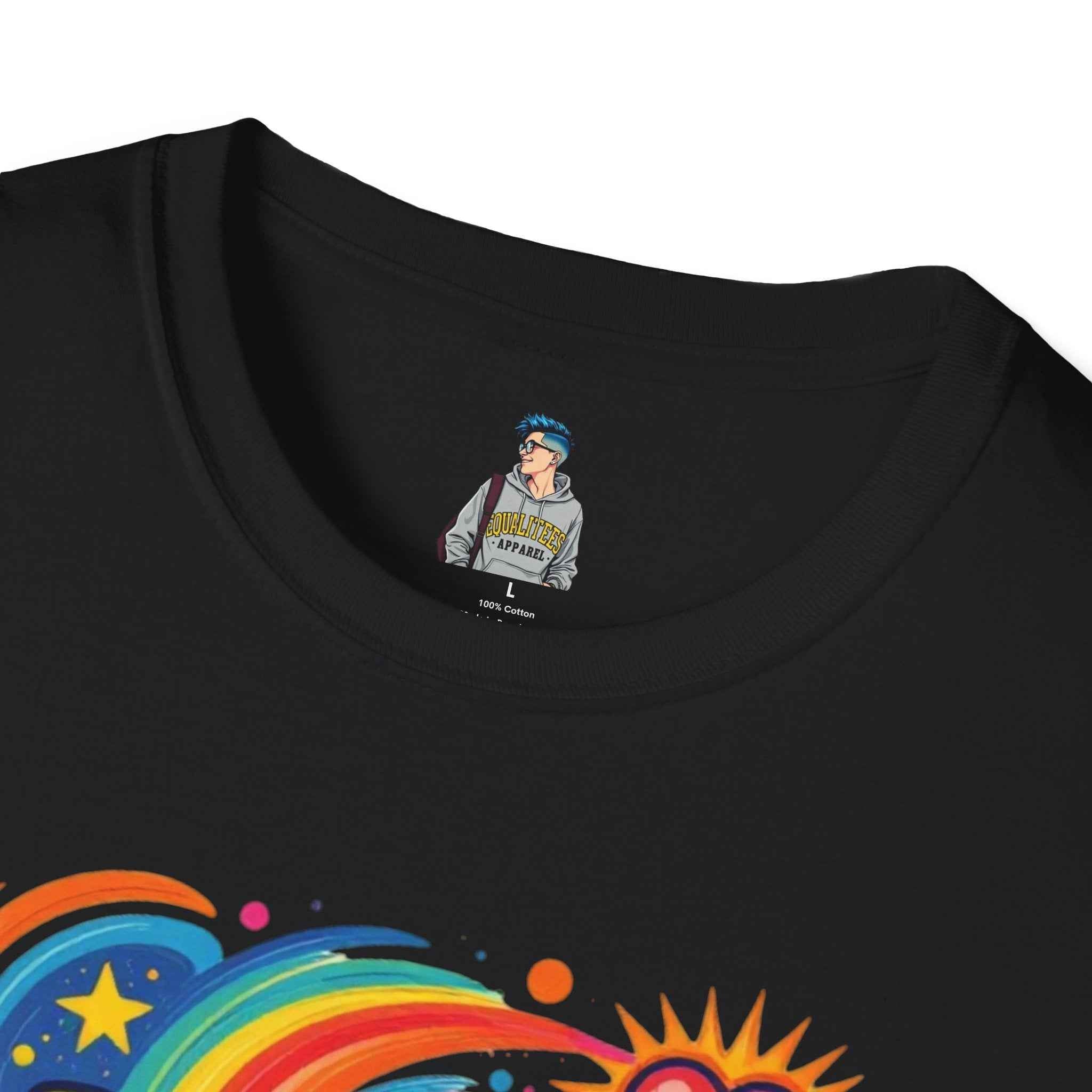 T-Shirt — "Love Is My Religion" Retro Rainbow Graphic Tee