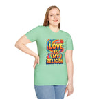 Love Is My Religion Retro Rainbow Graphic T-shirt