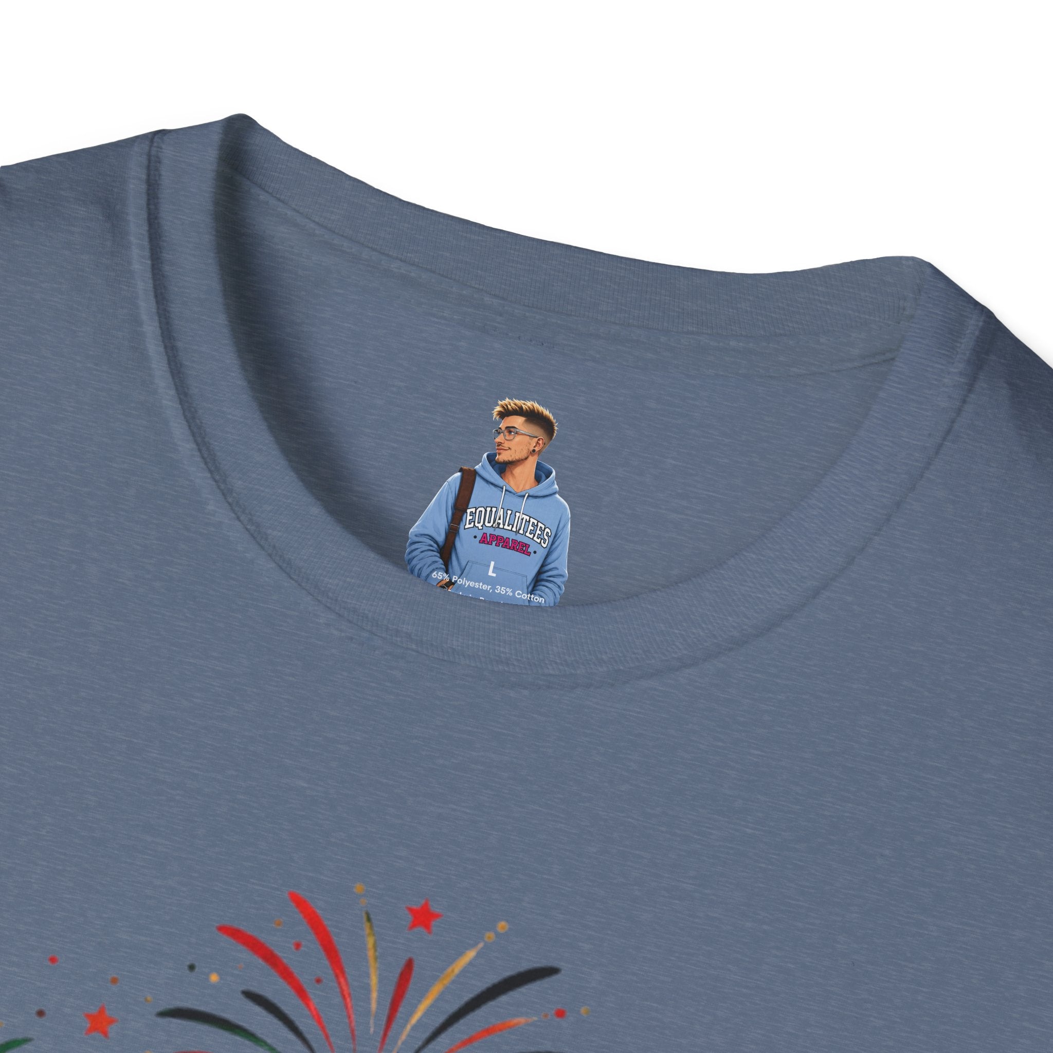 Juneteenth T-Shirt - "Happy Juneteenth" Fireworks Celebration Tee