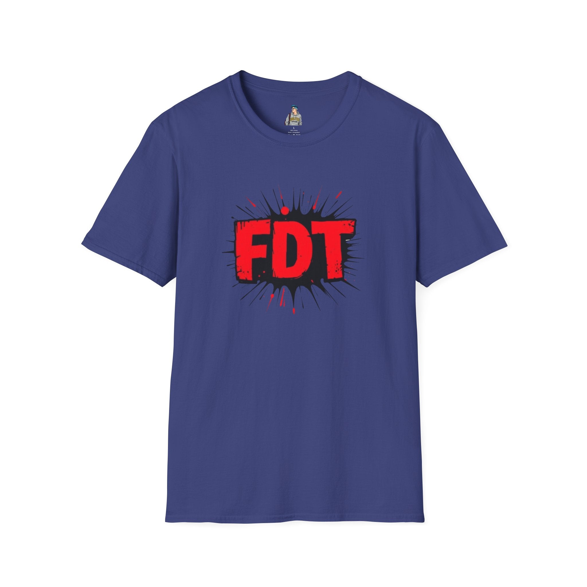 Unisex Softstyle T-Shirt with 'FDT' Graphic - Casual Streetwear for Everyday Style
