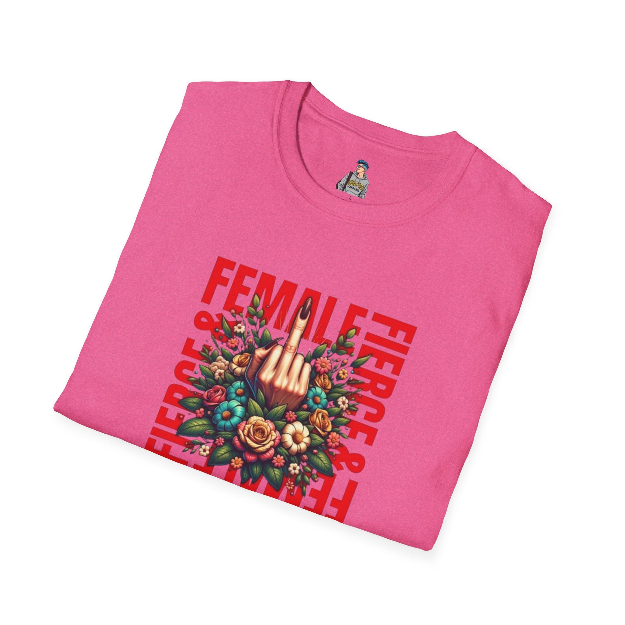 Fierce Female Unisex T-Shirt - Softstyle Floral Graphic Tee