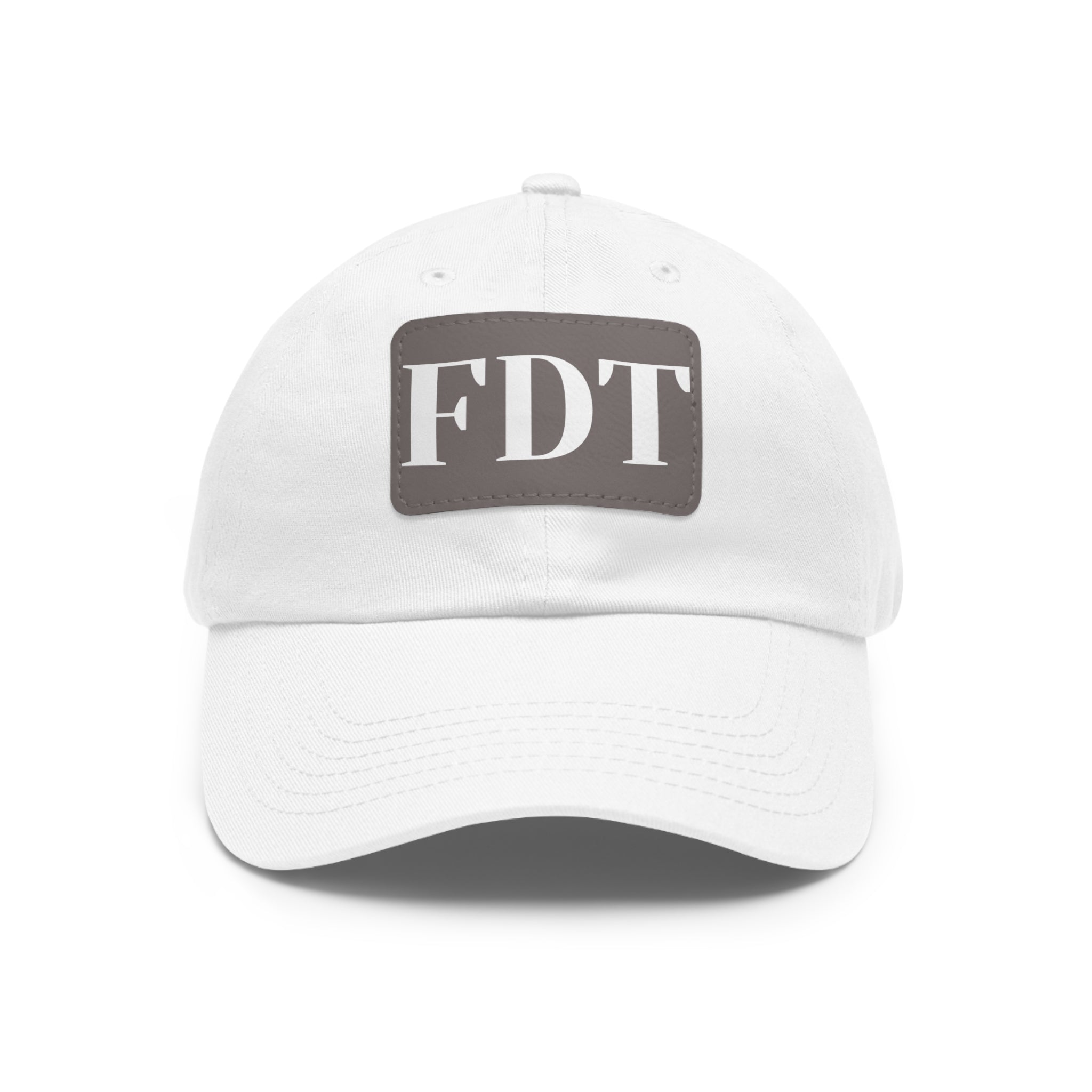 Stylish Dad Hat with FDT Leather Patch - Casual Sun Protection for Dads