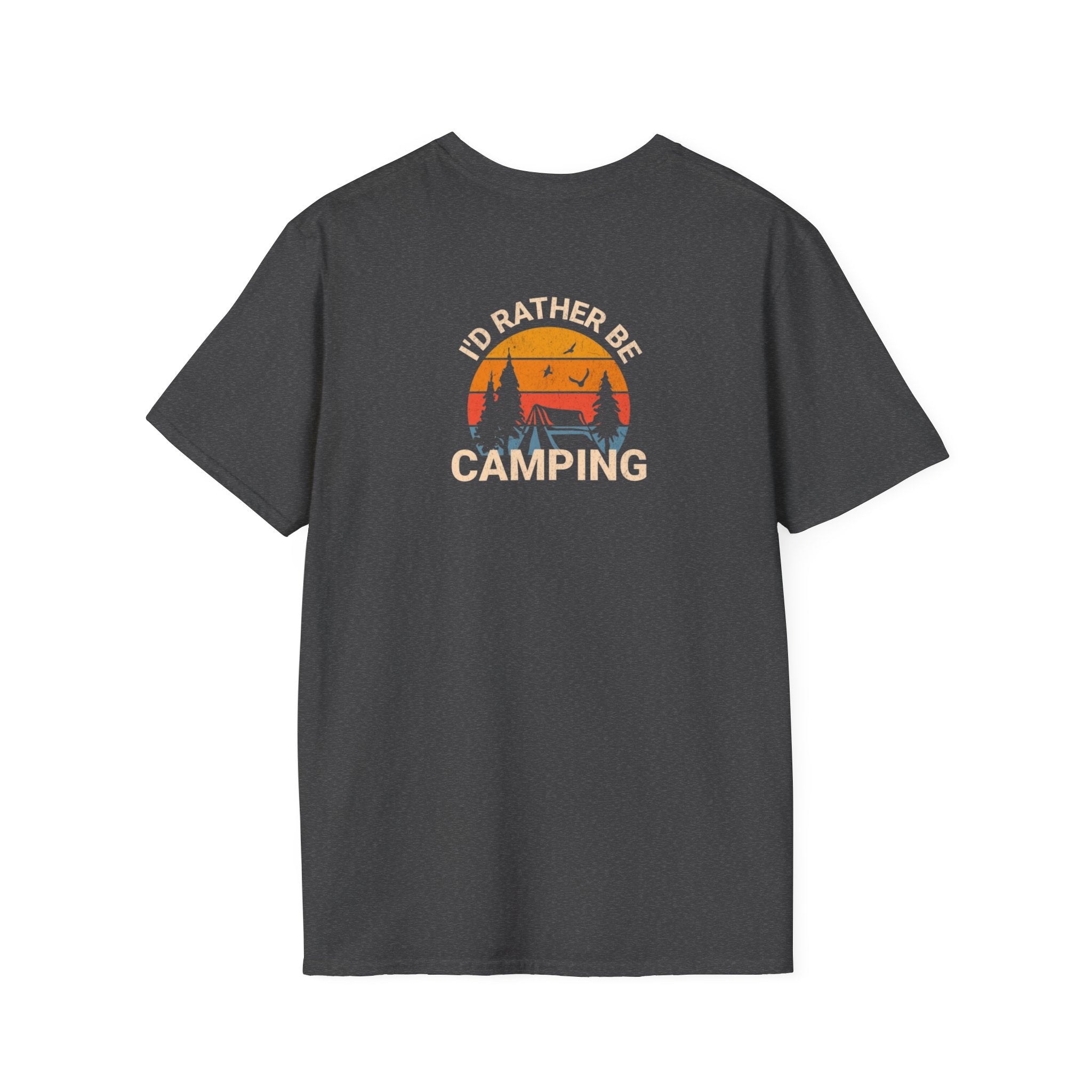 Unisex Softstyle T-Shirt - 'I'd Rather Be Camping' Adventure Tee