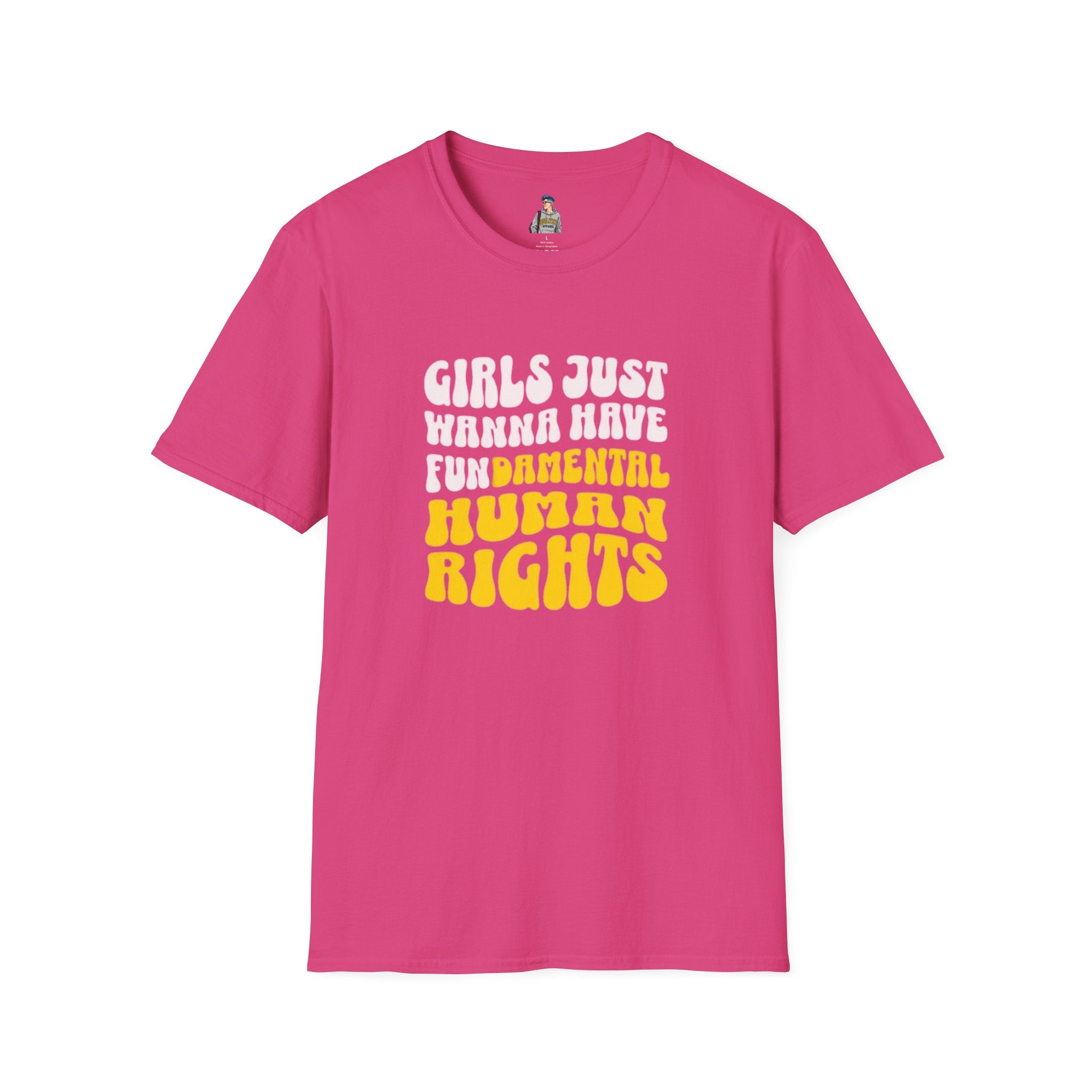 Girls Just Wanna Have Fundamental Human Rights Unisex Softstyle T-Shirt - EqualiTees.Me