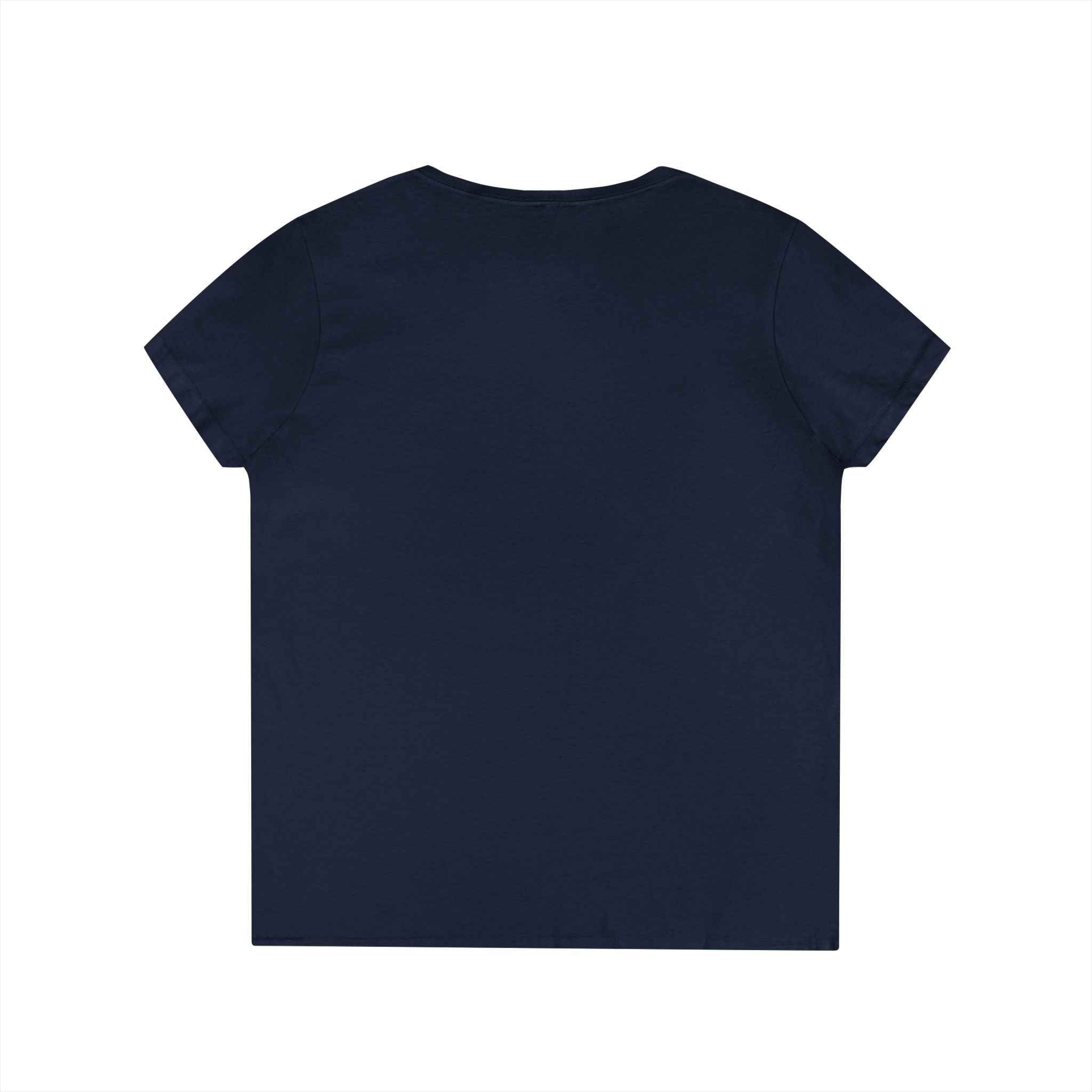 Floral Initials 'FDT' Ladies' V-Neck Tee — Colorful Botanical Monogram Shirt