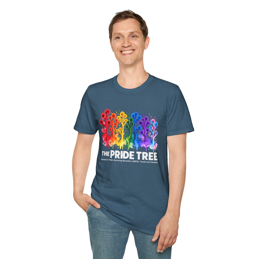 Pride Tree Las Vegas White Text T-shirt
