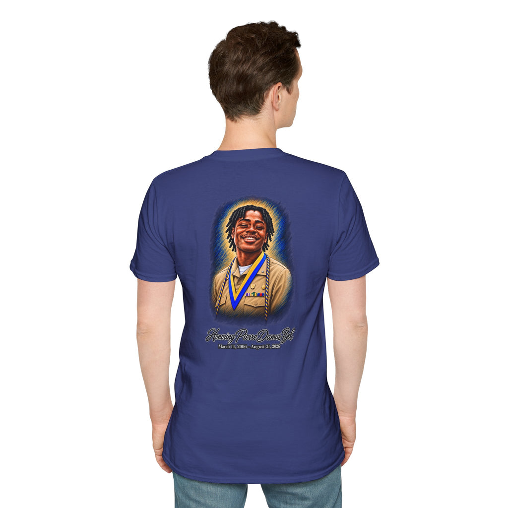 Portrait Front and Back - In Memory of Pierre Damas Bel T-Shirt