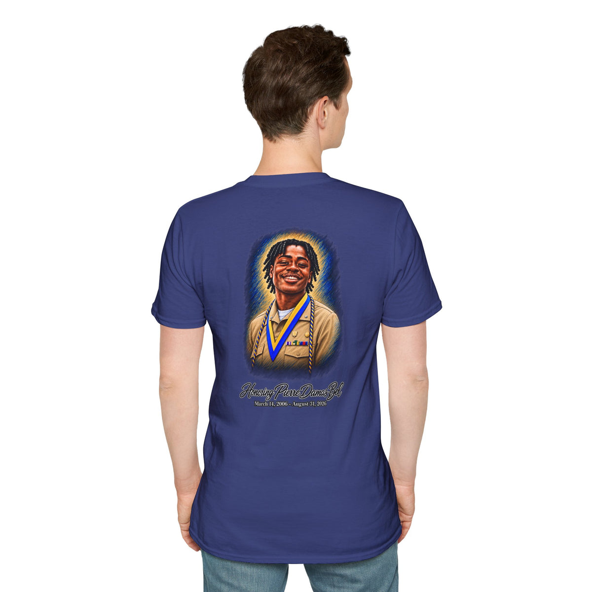 Portrait Front and Back - In Memory of Pierre Damas Bel T-Shirt