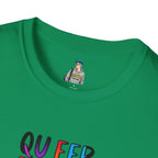 Queer Pride Unisex Softstyle T-Shirt - "Queer People Belong Everywhere"