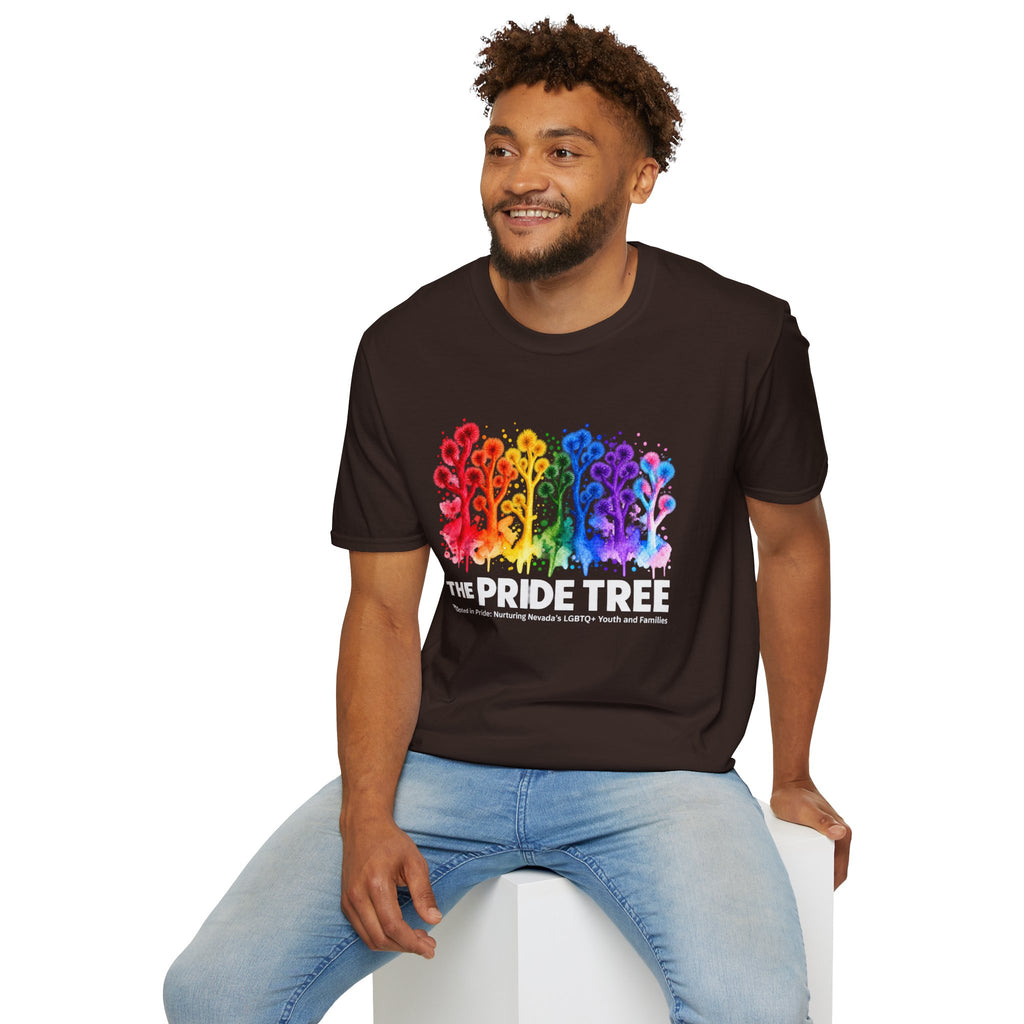 Pride Tree Las Vegas White Text T-shirt