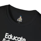 Educate. Advocate. Celebrate. Minimalist Pride T-Shirt - EqualiTees.Me