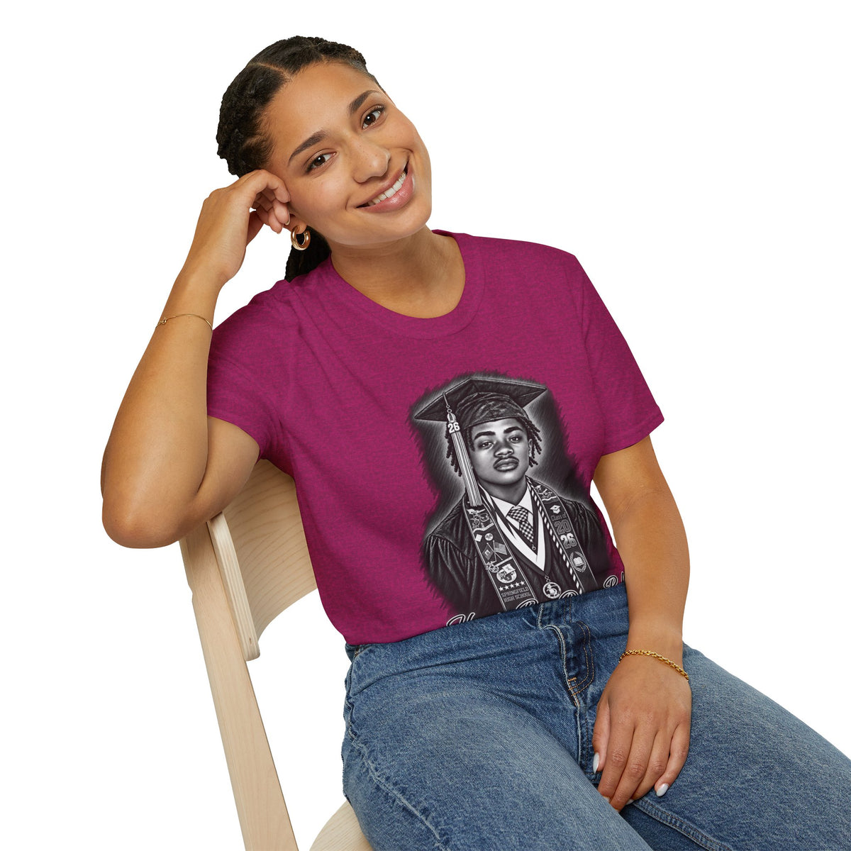 Portrait Front and Back - In Memory of Pierre Damas Bel T-Shirt