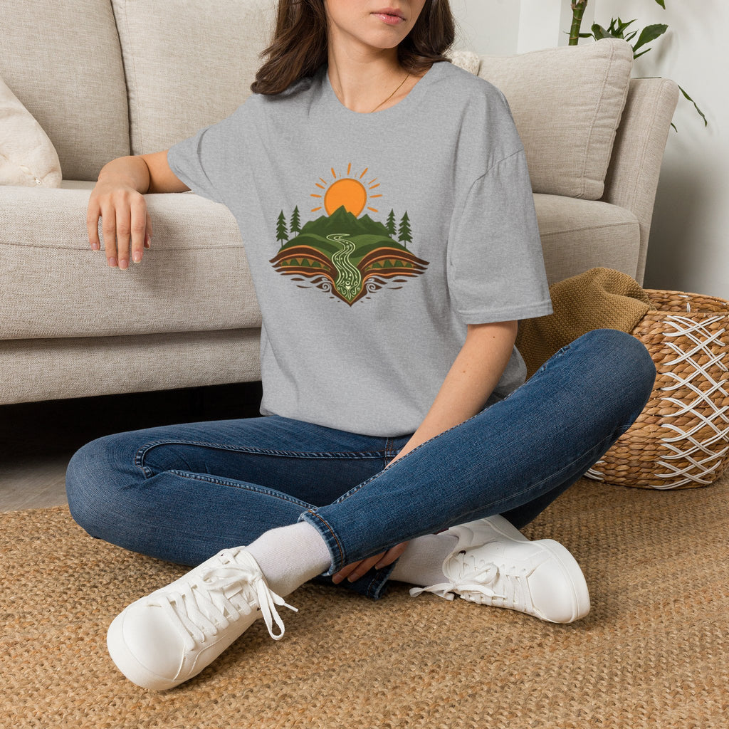 Mountain Scene Unisex Softstyle T-shirt