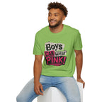 Boys Can Wear Pink T-Shirt — Bold Retro Feminist Graphic Tee