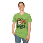 T-Shirt — "It's Good To Be Woke" Graphic Tee (Alarm Clock Design)