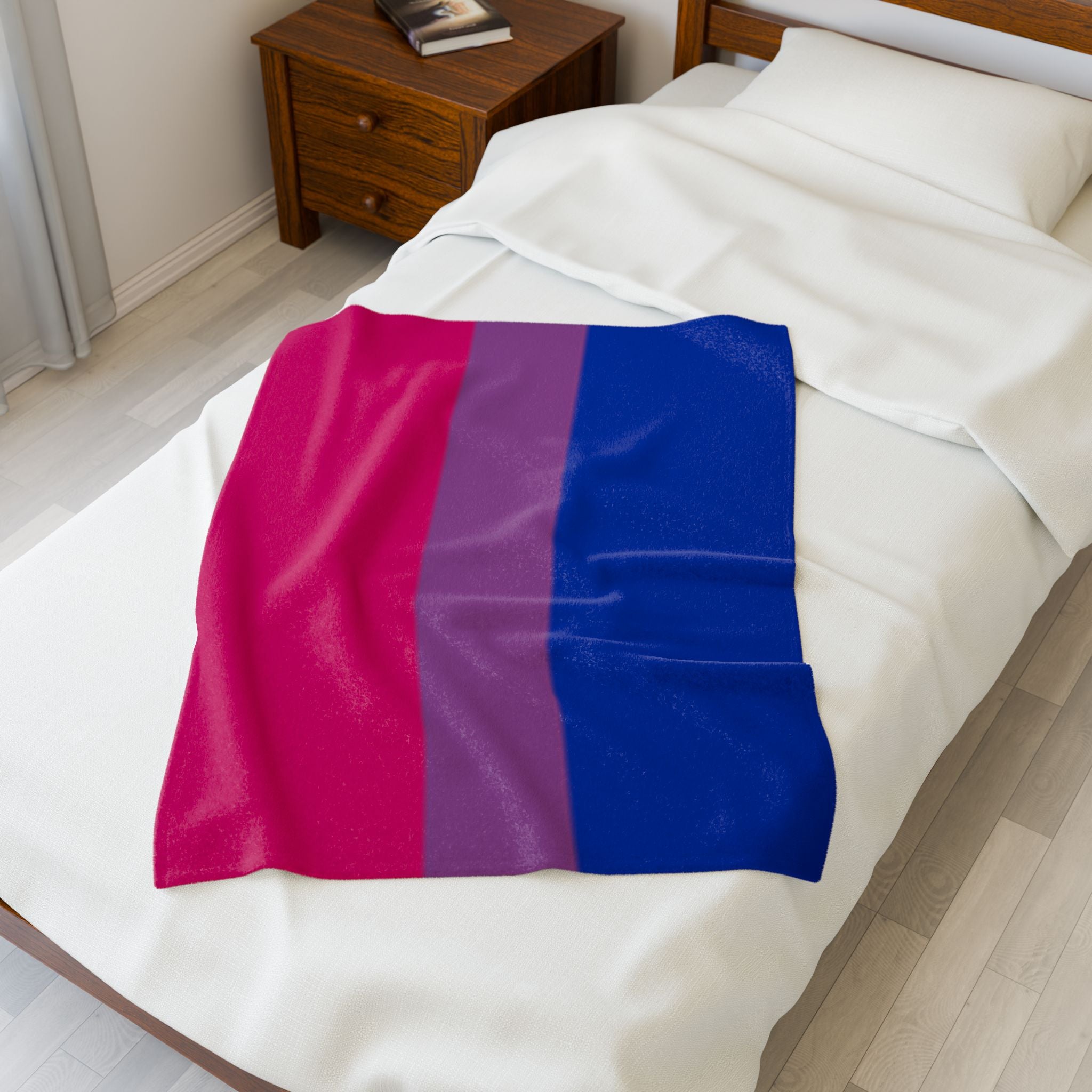 Bisexual Flag - Comfortable Velveteen Plush Blanket