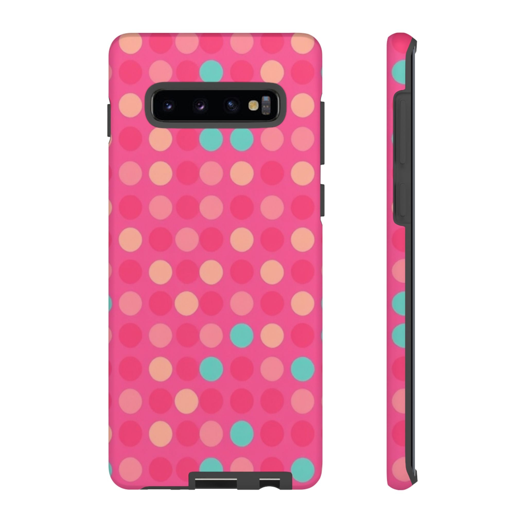 Android OR iPhone Protective Cases - Retro Polka Dots Pattern Tough Case