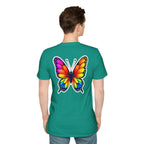 Rainbow Butterfly Cocoon Pride T-Shirt | Unisex Softstyle Tee