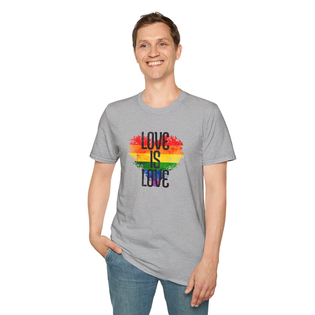 Pride Love Is Love Unisex Softstyle T-Shirt - EqualiTees.Me