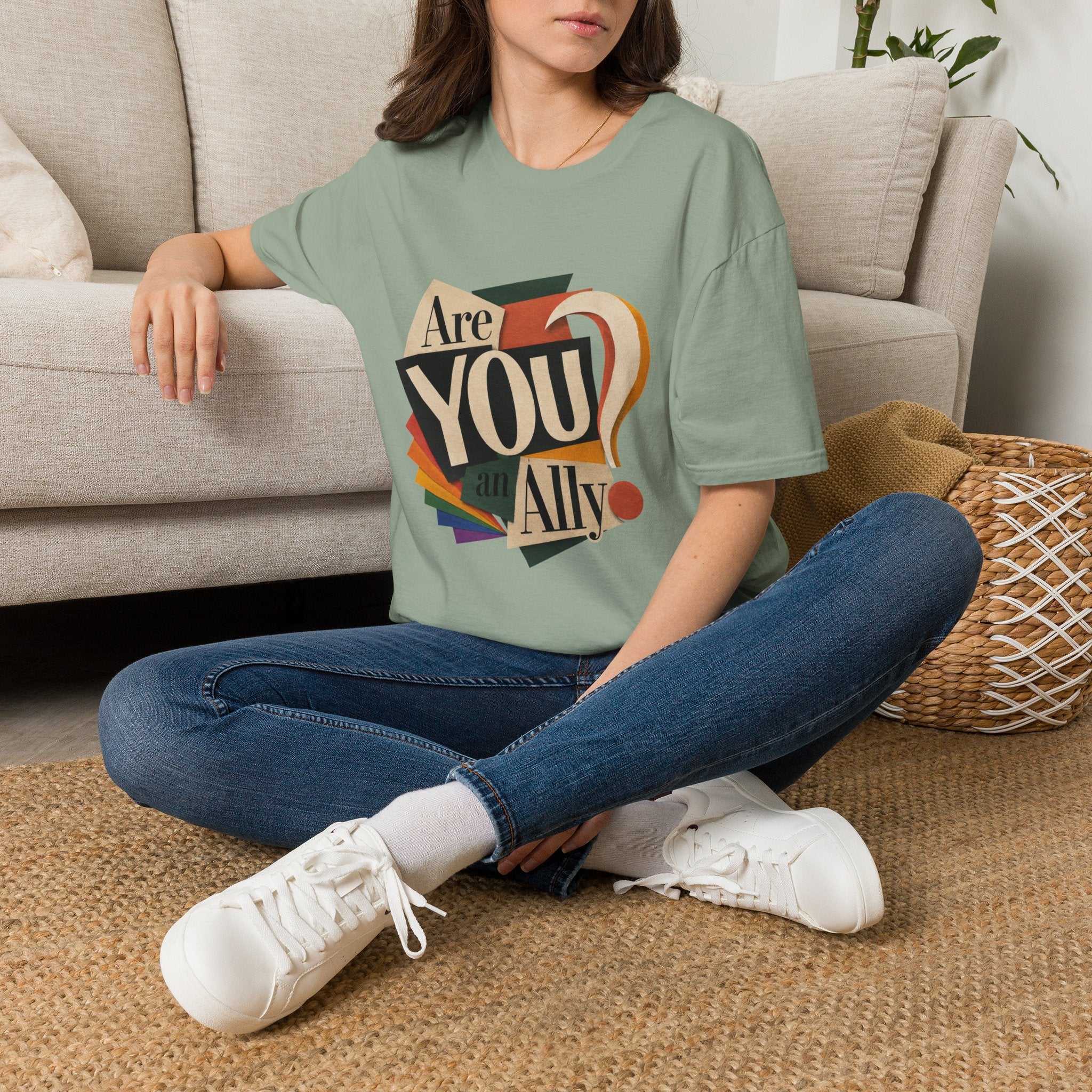 Are You An Ally? T-Shirt — Vintage Pride Ally Tee