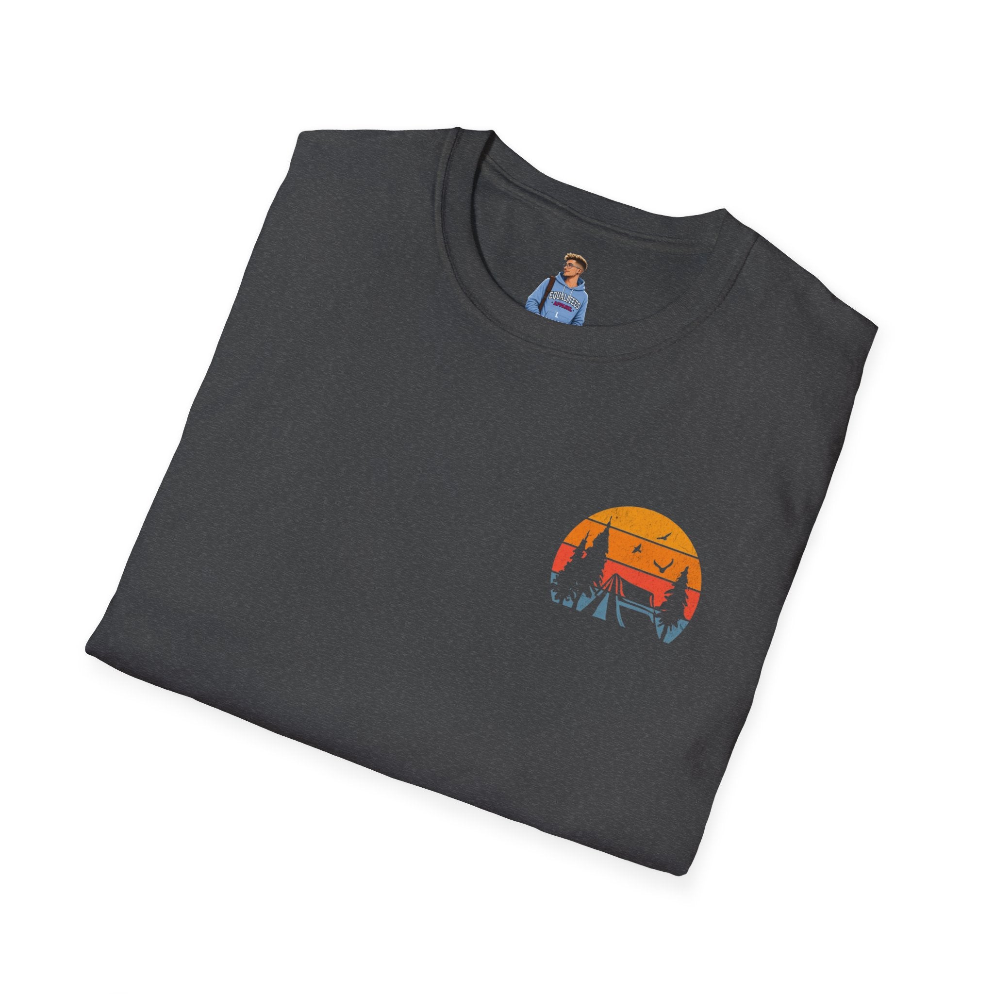 Unisex Softstyle T-Shirt - 'I'd Rather Be Camping' Adventure Tee