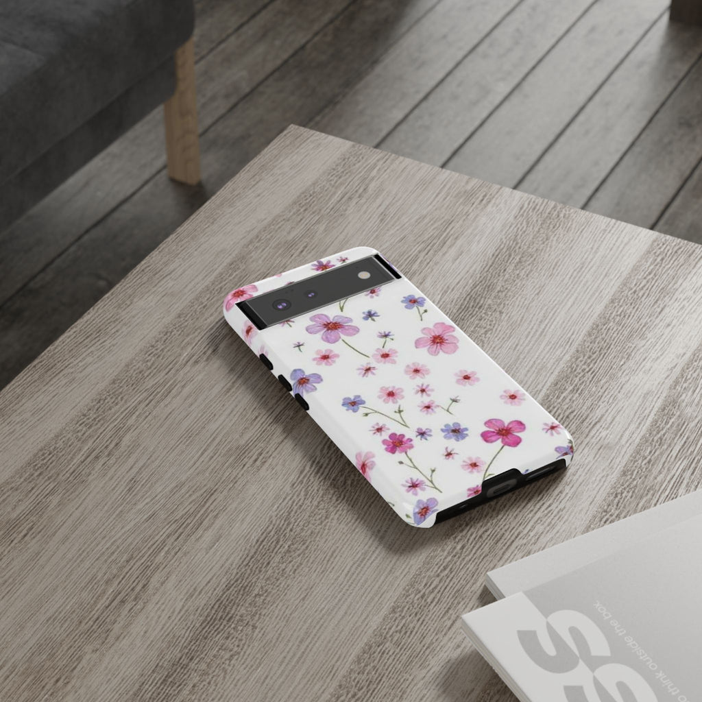 Pink Wildflower Tough Case for Android