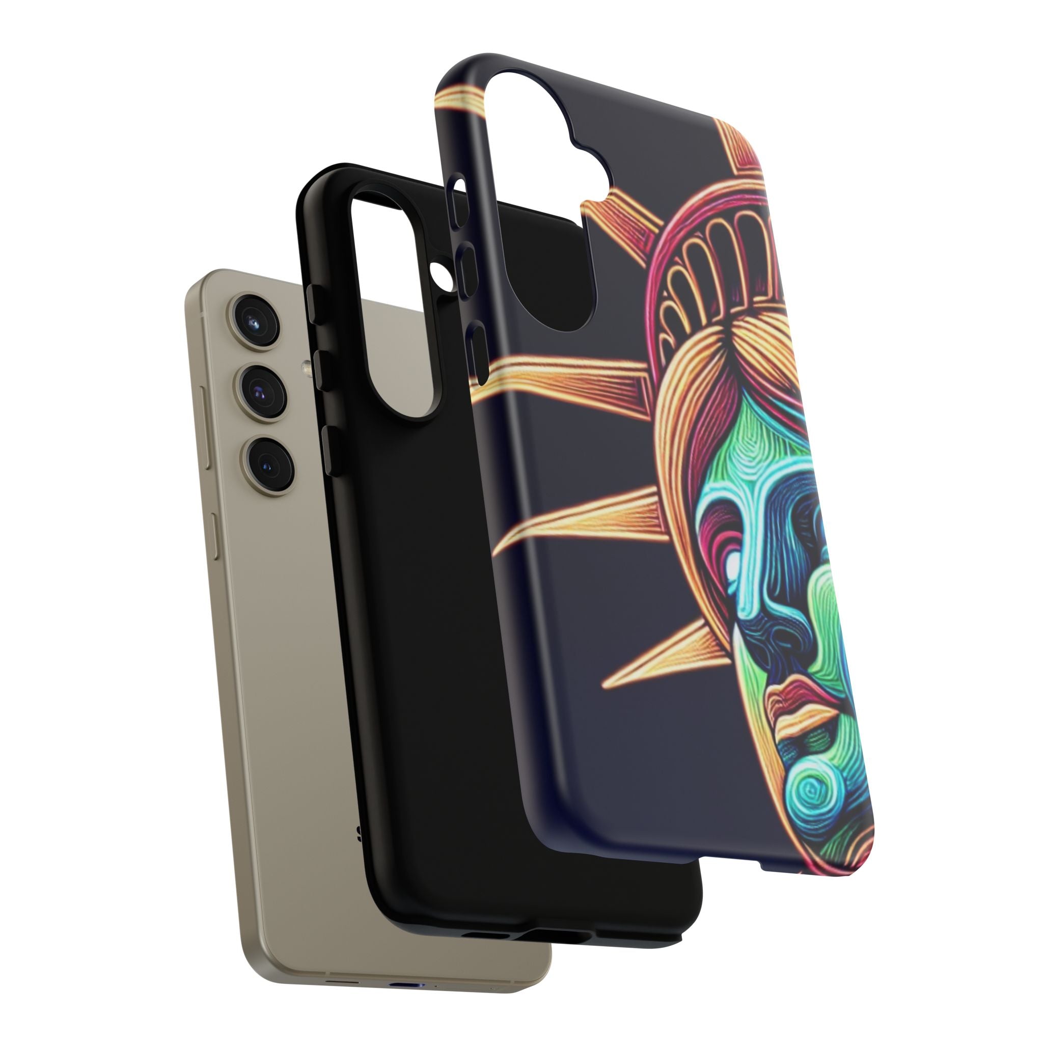 Statue of Liberty Neon Glowing Art Tough Case for Android & iPhone