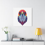 Vibrant Falcon Wall Art - Matte Stretched Canvas, Colorful Bird Decor