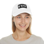 Stylish Dad Hat with FDT Leather Patch - Casual Sun Protection for Dads
