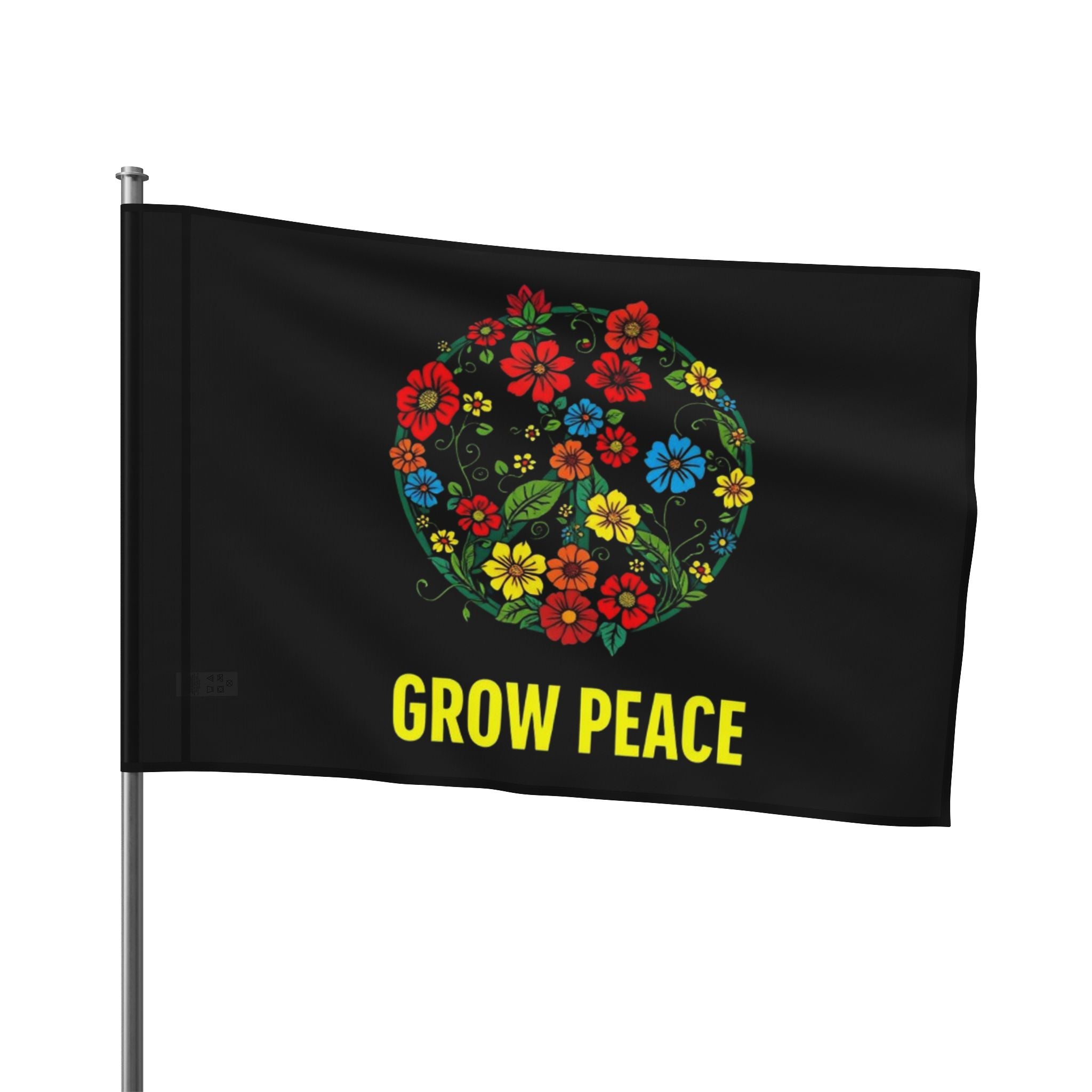 Floral Grow Peace Flag