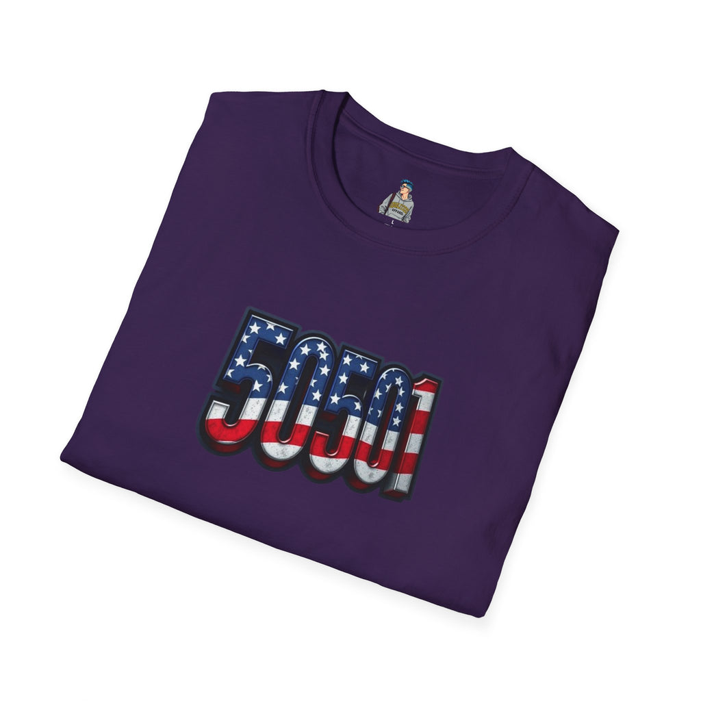 Patriotic Unisex T-Shirt - 50501 We The People Rise - American Flag Design