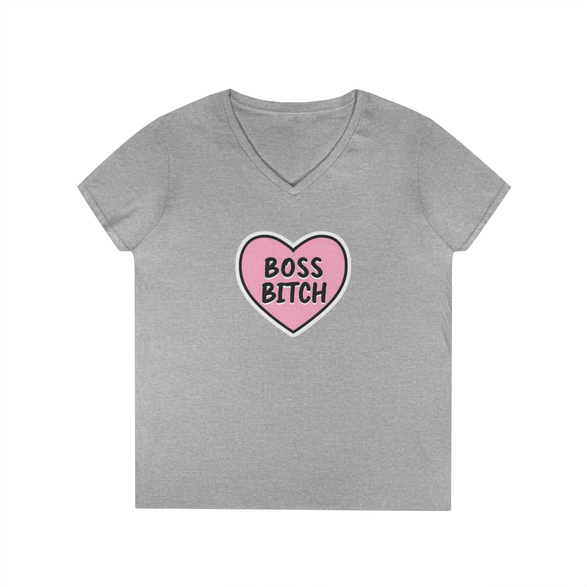 Boss Bitch Ladies' V-Neck T-Shirt | Empowering Casual Wear