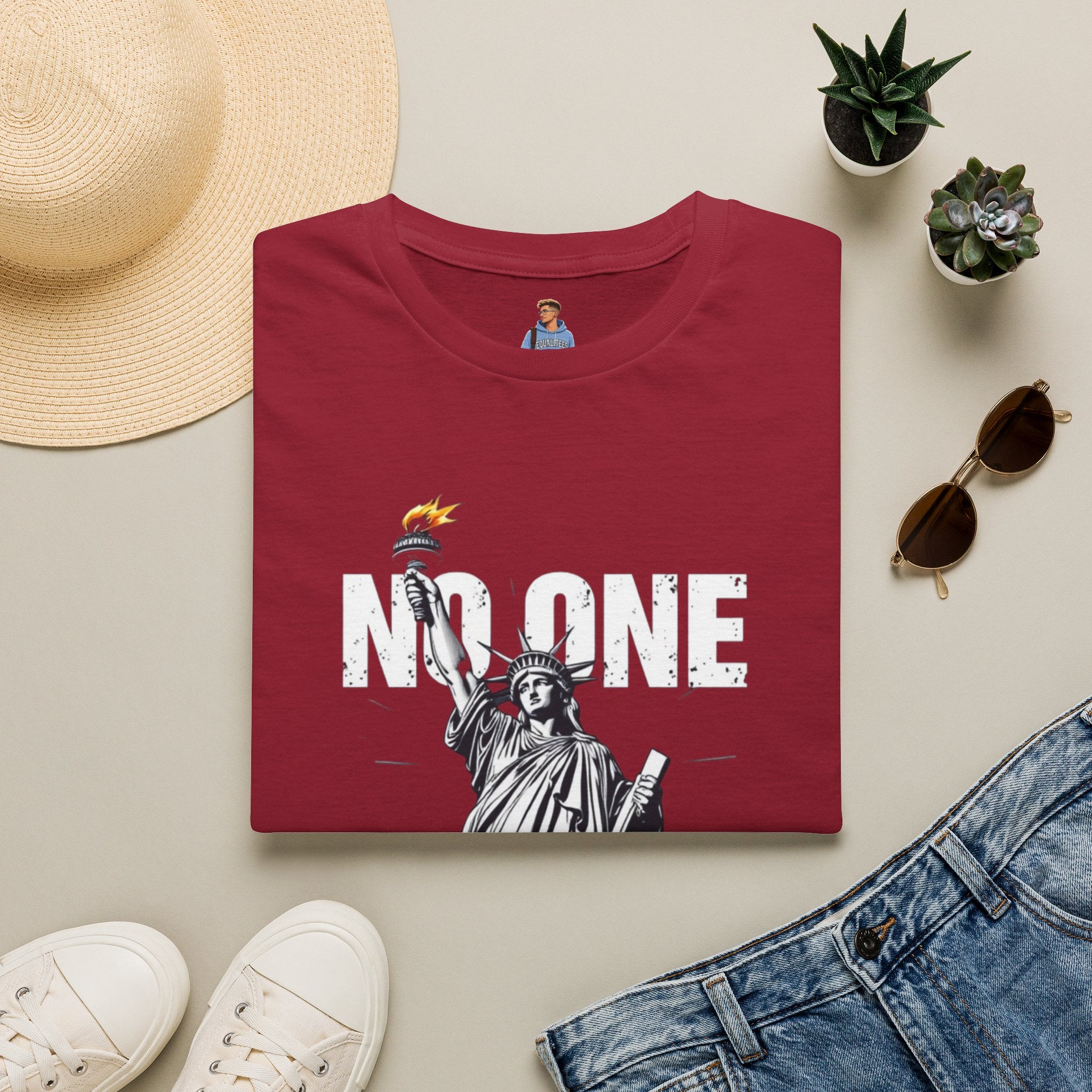 No One Is Illegal Graphic T-shirt