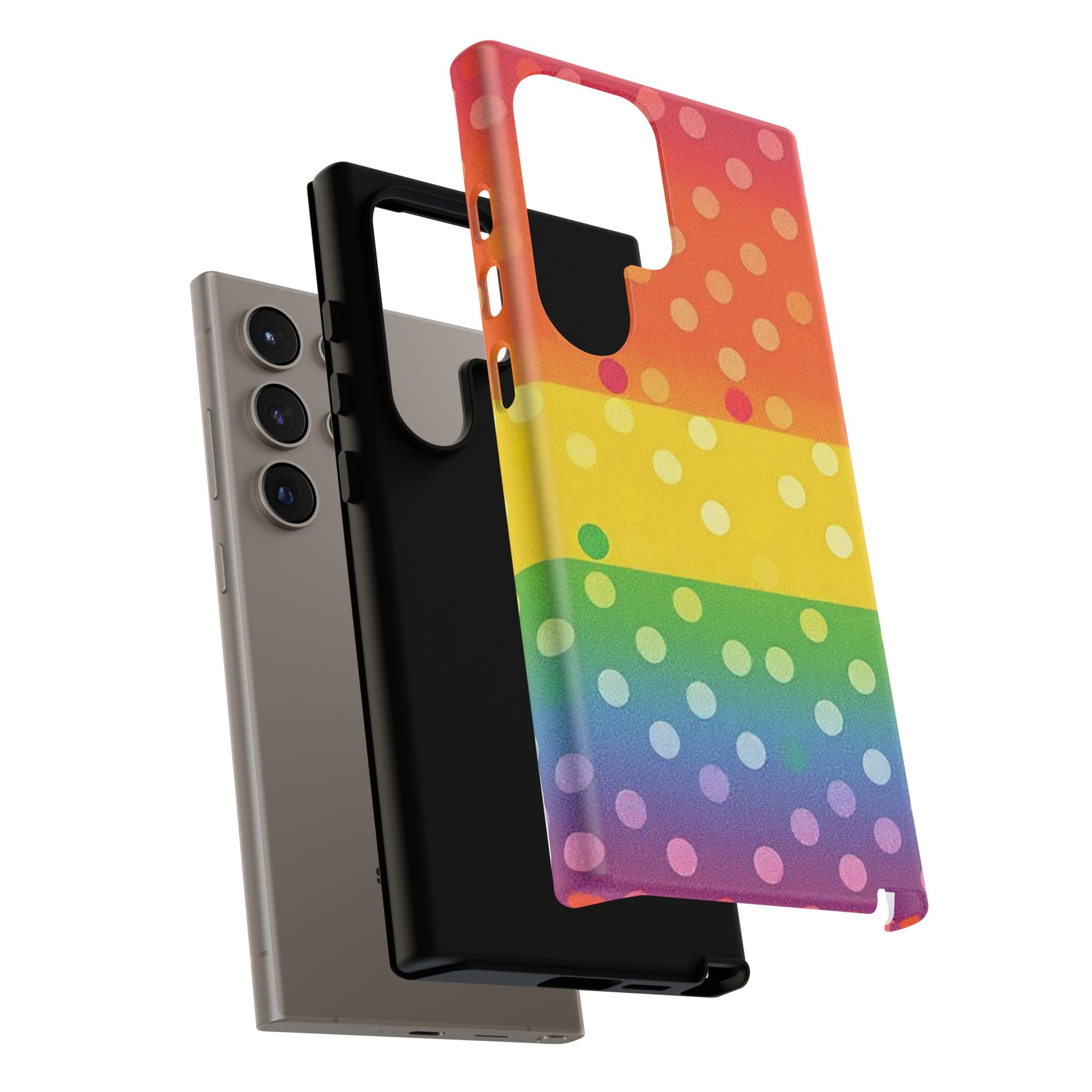 Rainbow Polka-Dot Tough Case for Android