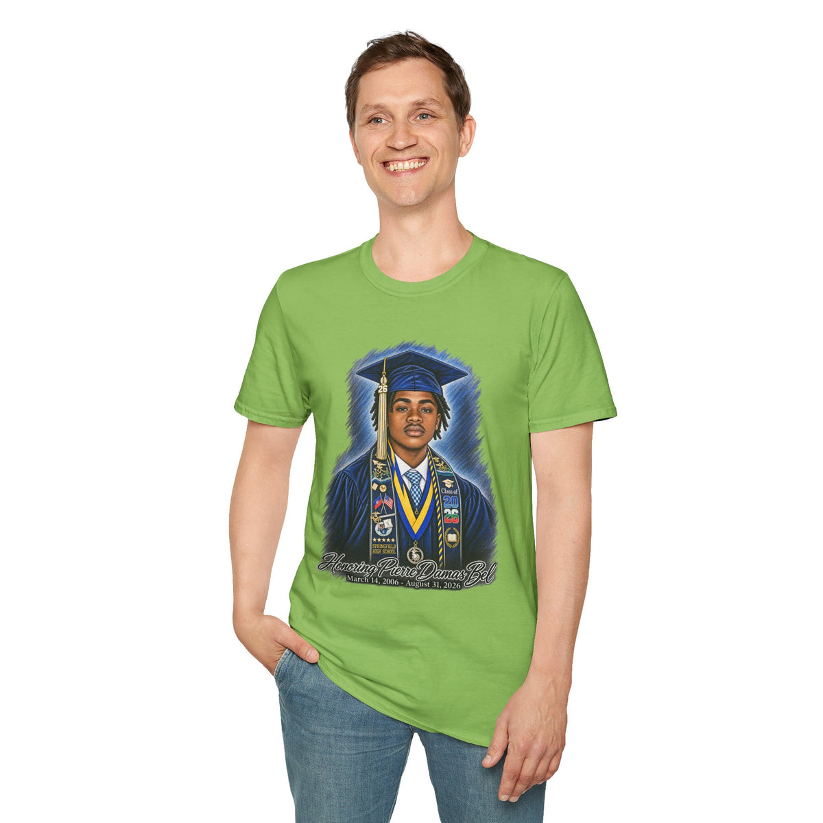 Portrait Front and Back - In Memory of Pierre Damas Bel T-Shirt