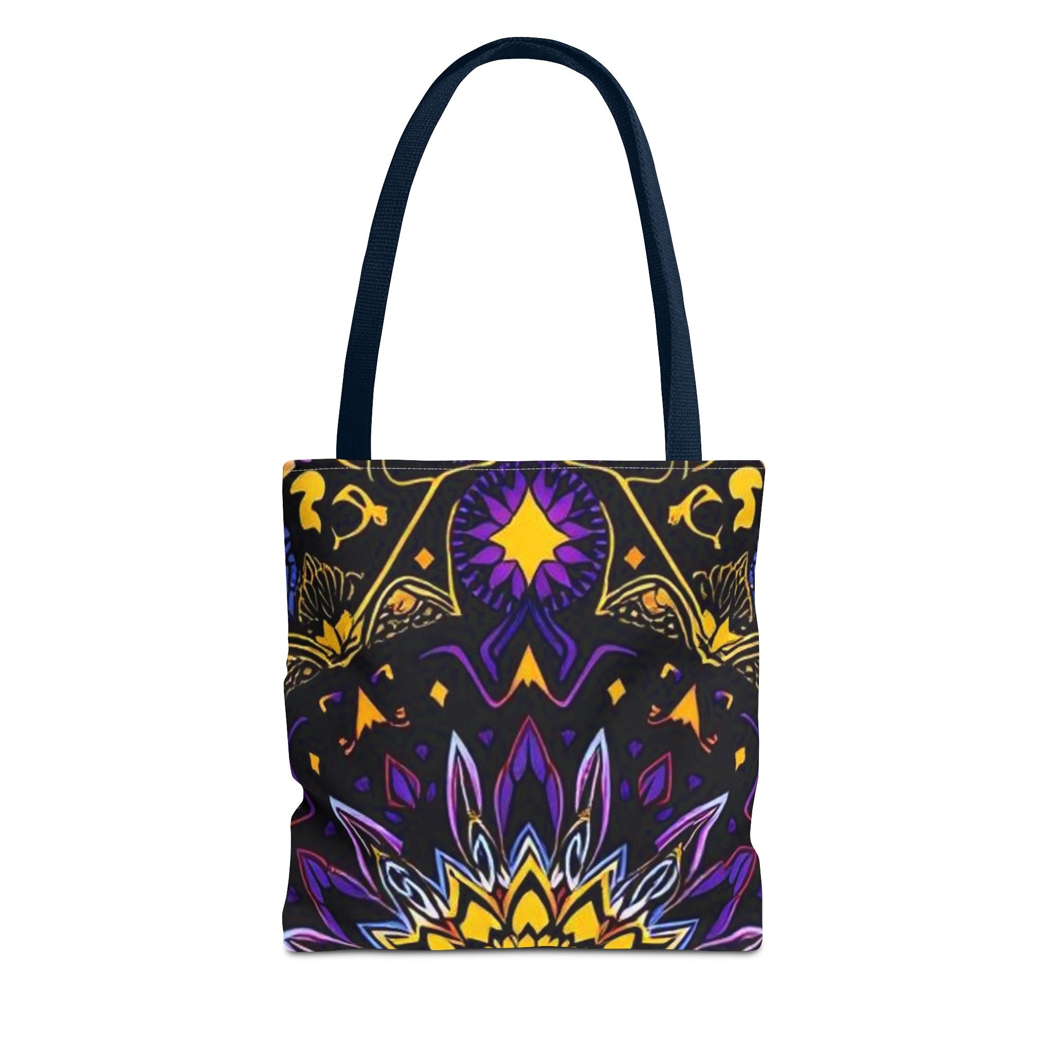Purple & Yellow Design Tote Bag