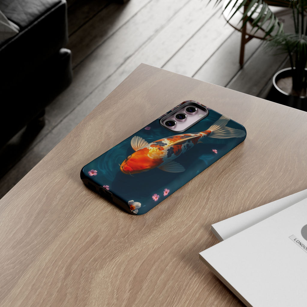 Peaceful Koi Cherry Blossom Tough Cases For Android & iPhone